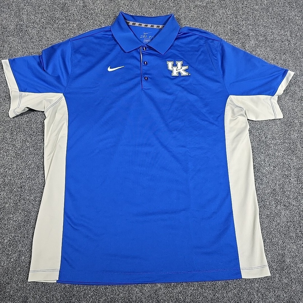 University Of Kentucky Wildcats Nike Polo Mens Large Dri-Fit Performance